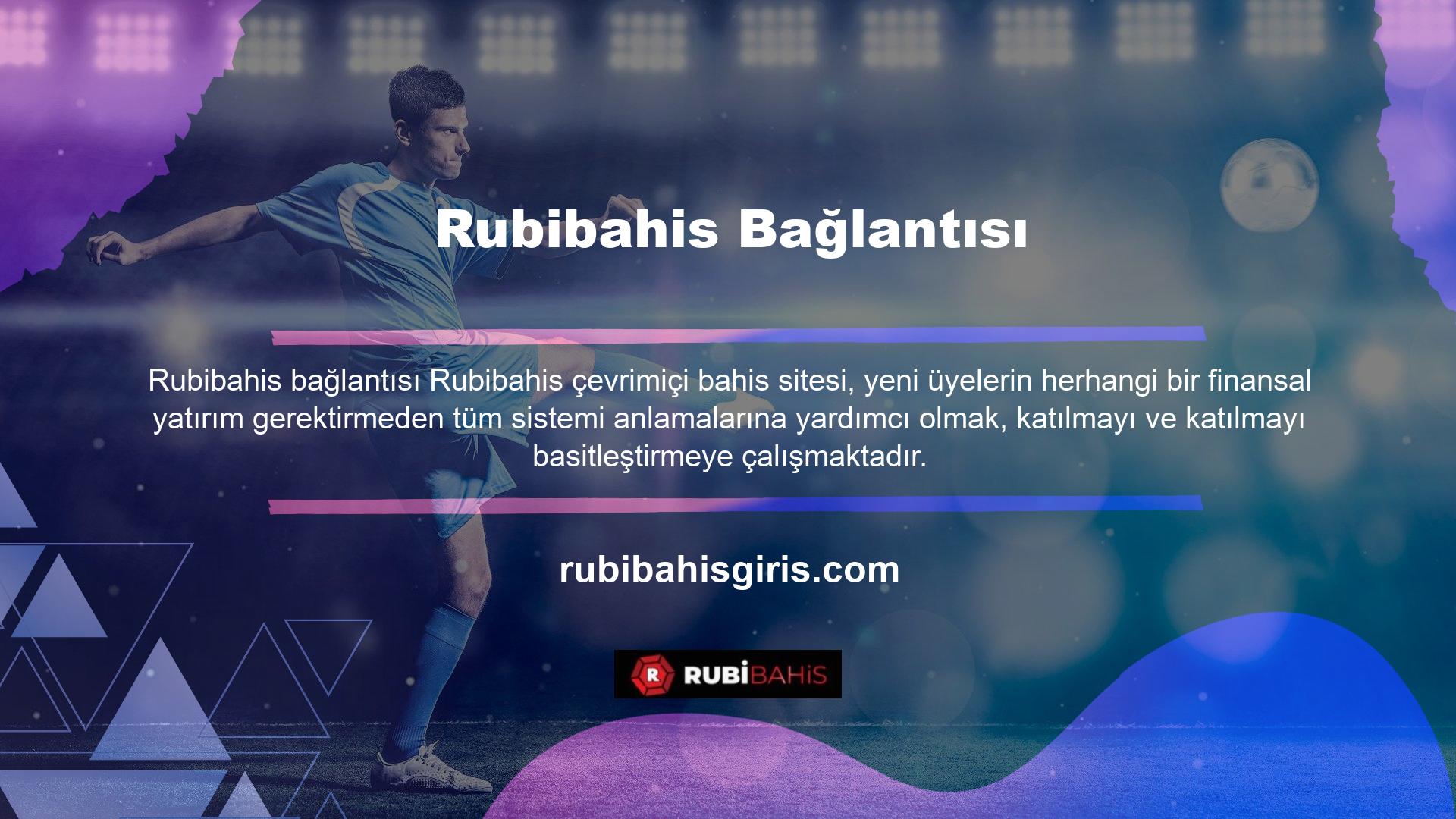 Rubibahis sitesi futbol bahisleri için en etkili platform olup, canlı maçlar, gelecek bölümler ve spor bahisleri için kapsamlı bir karşılaştırma bölümü gibi çok çeşitli özellikler sunmaktadır